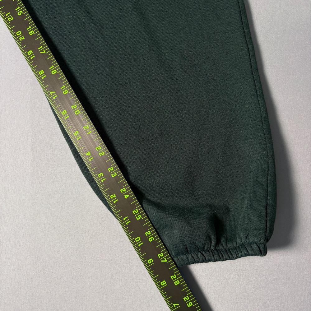Nike Script Logo Sweatpants Mens Forest Green Elastic Waist Cuffed Joggers 32x27 - Picture 2 of 6